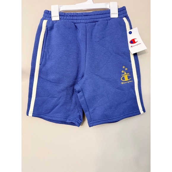 Champion Other - Champion Olympics Fleece Shorts Boys Medium Blue Side‎ Stripe NWT